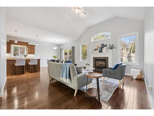60A Eastview Road, Guelph, ON - Indoor Photo Showing Living Room With Fireplace