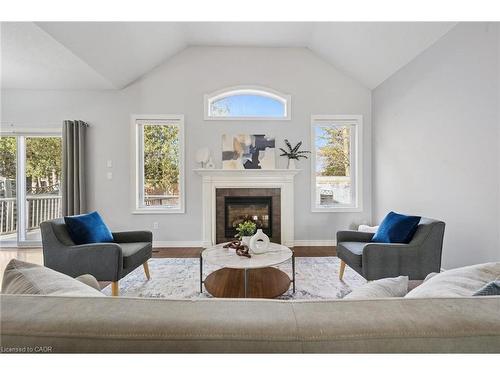 60A Eastview Road, Guelph, ON - Indoor Photo Showing Living Room With Fireplace