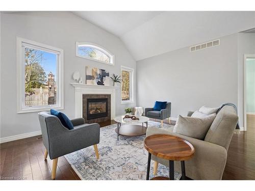 60A Eastview Road, Guelph, ON - Indoor Photo Showing Living Room With Fireplace