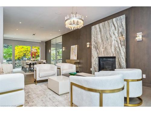 2250 Chancery Lane W, Oakville, ON - Indoor Photo Showing Living Room With Fireplace