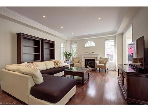 3308 Granite Gate, Burlington, ON - Indoor Photo Showing Living Room With Fireplace