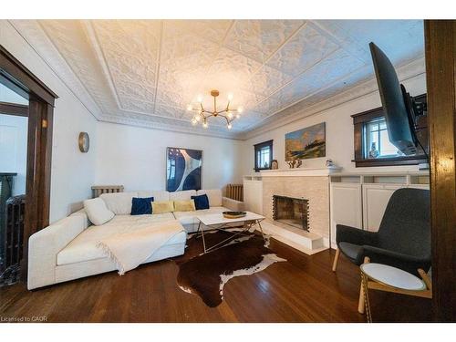 184 Weber Street E, Kitchener, ON - Indoor Photo Showing Living Room With Fireplace