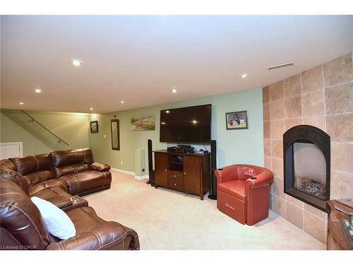 65 Rolston Drive, Hamilton, ON - Indoor Photo Showing Living Room With Fireplace