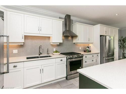 19 Tremaine Drive, Kitchener, ON - Indoor Photo Showing Kitchen With Stainless Steel Kitchen With Double Sink With Upgraded Kitchen