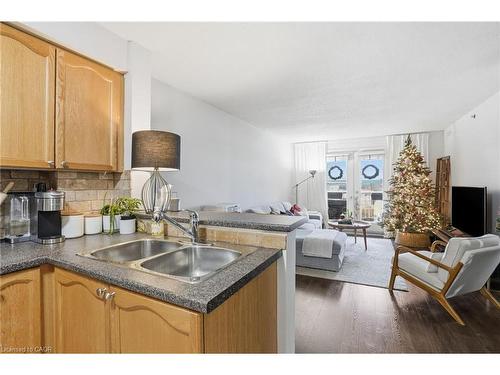 405-4450 Fairview Street, Burlington, ON - Indoor Photo Showing Kitchen With Double Sink