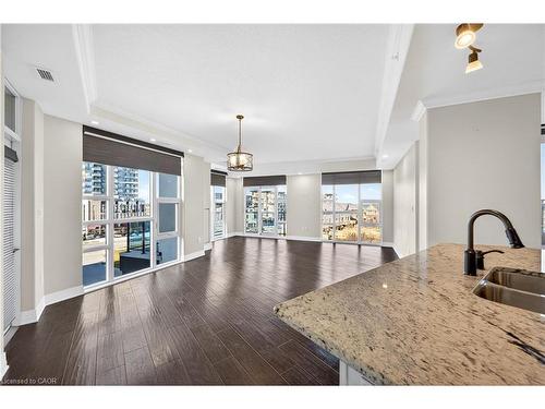 408-10 Concord Place, Grimsby, ON - Indoor Photo Showing Kitchen With Double Sink