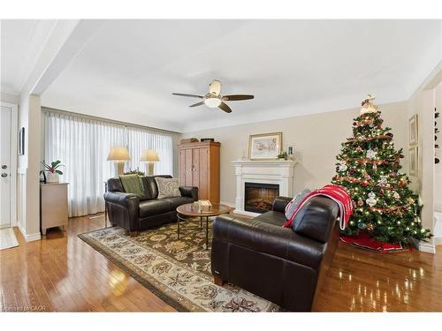 34 Ramsey Crescent, Hamilton, ON - Indoor Photo Showing Living Room With Fireplace