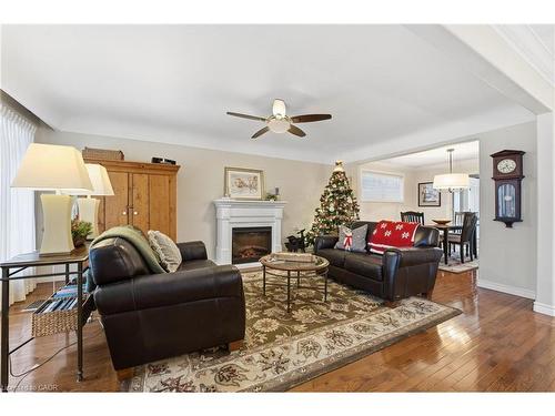 34 Ramsey Crescent, Hamilton, ON - Indoor Photo Showing Living Room With Fireplace
