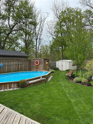 34 Ramsey Crescent, Hamilton, ON - Outdoor With Above Ground Pool With Backyard