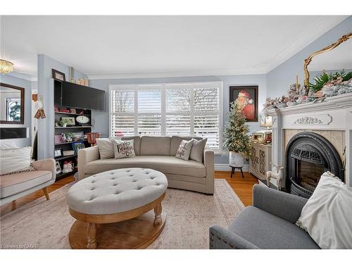 52 Lorne Avenue, Burford, ON - Indoor Photo Showing Living Room With Fireplace