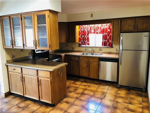 730 Garth Street, Hamilton, ON - Indoor Photo Showing Kitchen With Double Sink