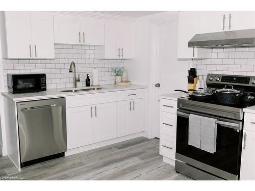 B-261 Belmont Avenue W, Kitchener, ON - Indoor Photo Showing Kitchen With Double Sink With Upgraded Kitchen