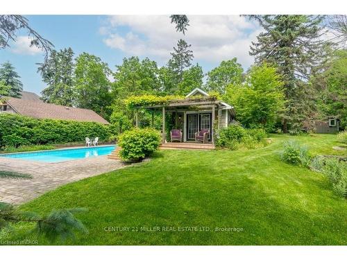139 Campbell Avenue W, Campbellville, ON - Outdoor With In Ground Pool With Backyard