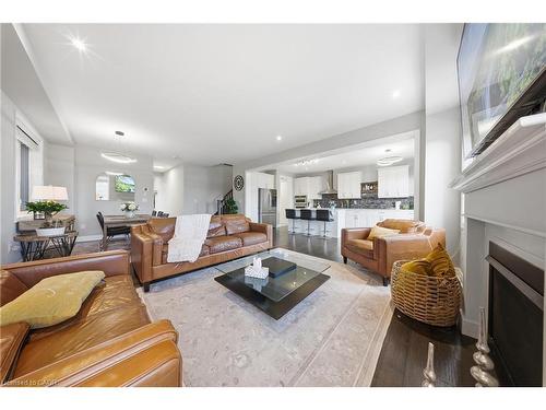 28 Celano Drive, Waterdown, ON - Indoor Photo Showing Living Room With Fireplace