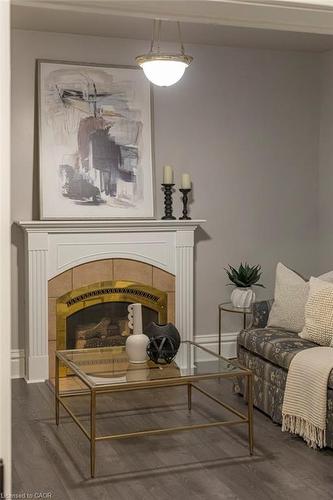 90 Blake Street, Hamilton, ON - Indoor Photo Showing Living Room With Fireplace