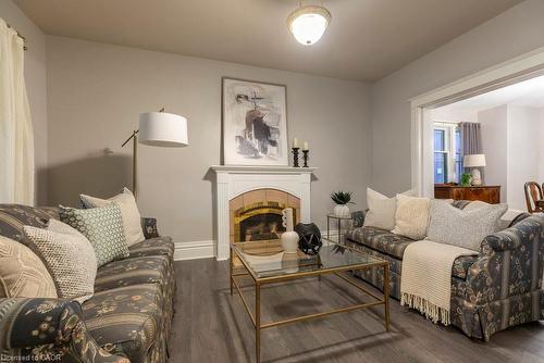 90 Blake Street, Hamilton, ON - Indoor Photo Showing Living Room With Fireplace