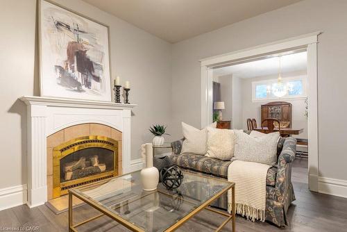 90 Blake Street, Hamilton, ON - Indoor Photo Showing Living Room With Fireplace