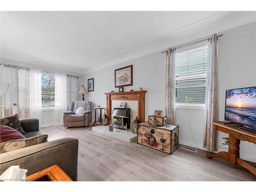 143 Walter Avenue S, Hamilton, ON - Indoor Photo Showing Living Room With Fireplace