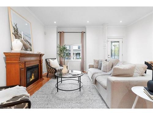 336 Emerald Street N, Hamilton, ON - Indoor Photo Showing Living Room With Fireplace