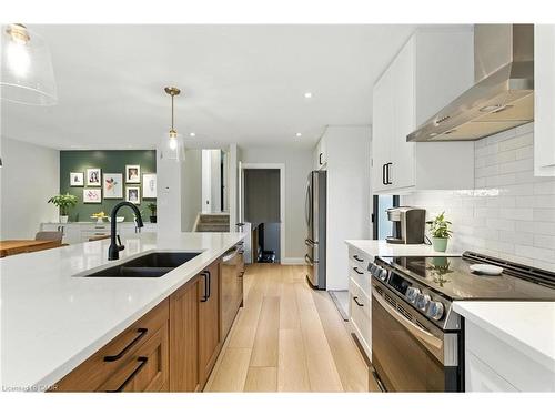 374 Magnolia Drive, Hamilton, ON - Indoor Photo Showing Kitchen With Double Sink With Upgraded Kitchen