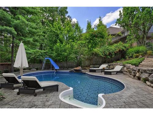 27 Woodmans Court, Kitchener, ON - Outdoor With In Ground Pool With Deck Patio Veranda With Backyard