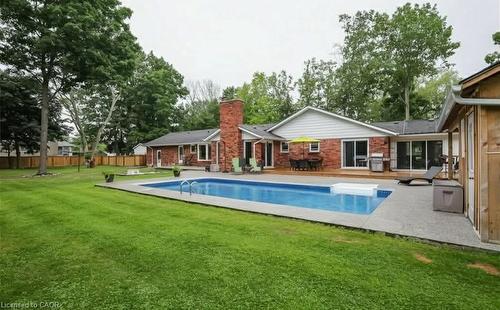 7087 Rainham Road, Dunnville, ON - Outdoor With In Ground Pool With Backyard