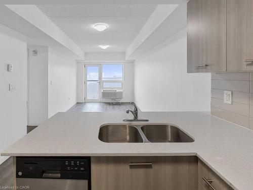 910-220 Cannon Street E, Hamilton, ON - Indoor Photo Showing Kitchen With Double Sink