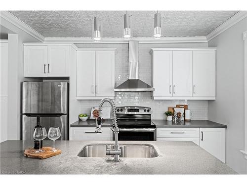 11 Heins Avenue, Kitchener, ON - Indoor Photo Showing Kitchen With Stainless Steel Kitchen With Double Sink With Upgraded Kitchen