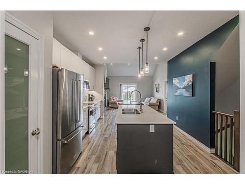 34-30 Serviceberry Lane, Simcoe, ON - Indoor Photo Showing Kitchen With Stainless Steel Kitchen With Double Sink With Upgraded Kitchen