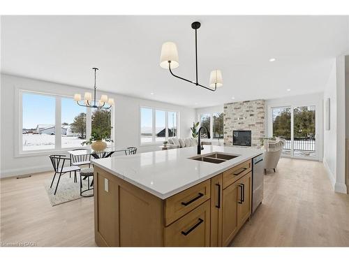 130 La Salette Road, La Salette, ON - Indoor Photo Showing Kitchen With Double Sink