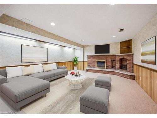 5-405 Glasgow Street, Kitchener, ON - Indoor Photo Showing Living Room With Fireplace