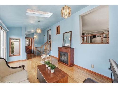 685 Dunn Avenue, Hamilton, ON - Indoor Photo Showing Living Room With Fireplace