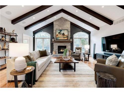 37 Appaloosa Trail, Carlisle, ON - Indoor Photo Showing Living Room With Fireplace