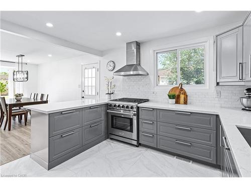 173 Bellingham Drive, Hamilton, ON - Indoor Photo Showing Kitchen With Upgraded Kitchen