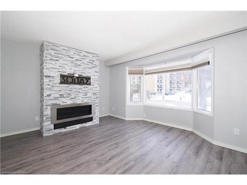 112 Green Valley Drive, Kitchener, ON - Indoor Photo Showing Living Room With Fireplace