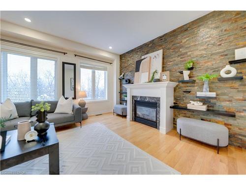 42 Arrowpoint Drive, Brampton, ON - Indoor Photo Showing Living Room With Fireplace