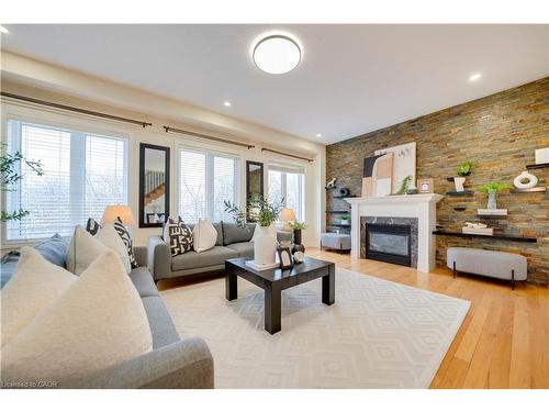 42 Arrowpoint Drive, Brampton, ON - Indoor Photo Showing Living Room With Fireplace