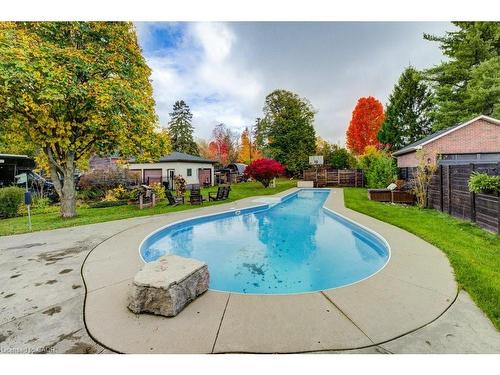 24 Manley Street, Ayr, ON - Outdoor With In Ground Pool With Backyard