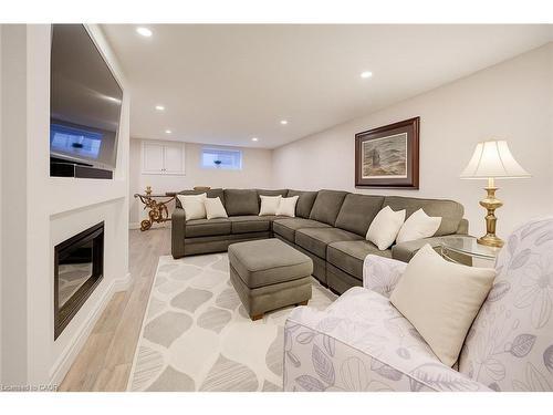 116 Boniface Avenue, Kitchener, ON - Indoor Photo Showing Living Room With Fireplace