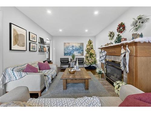 3 Jacqueline Boulevard, Hamilton, ON - Indoor Photo Showing Living Room With Fireplace