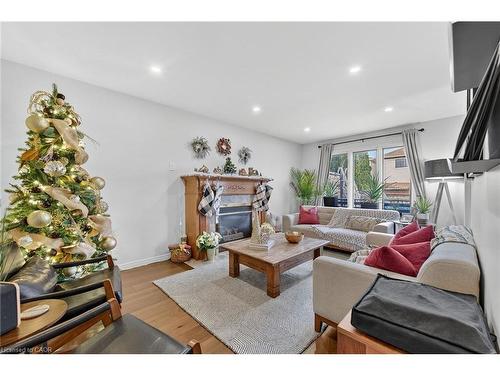 3 Jacqueline Boulevard, Hamilton, ON - Indoor Photo Showing Living Room With Fireplace