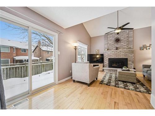 14 Bitzer Court, Cambridge, ON - Indoor Photo Showing Living Room With Fireplace