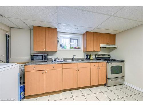 80 Lower Horning Road, Hamilton, ON - Indoor Photo Showing Kitchen With Double Sink