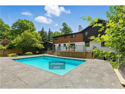 514 Oxbow Road, Waterloo, ON - Outdoor With In Ground Pool With Deck Patio Veranda With Backyard