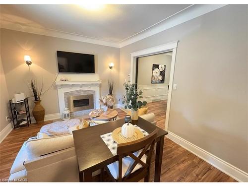 691 Wilson Street, Hamilton, ON - Indoor Photo Showing Living Room With Fireplace