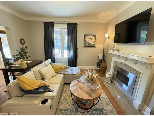 691 Wilson Street, Hamilton, ON - Indoor Photo Showing Living Room With Fireplace