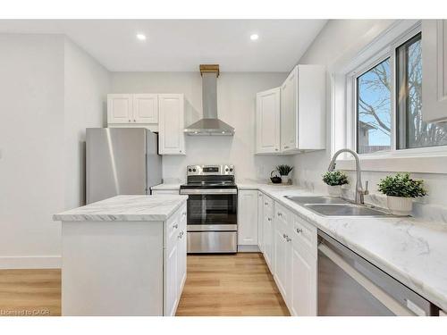 C-67 Kimberly Crescent, Kitchener, ON - Indoor Photo Showing Kitchen With Stainless Steel Kitchen With Double Sink With Upgraded Kitchen