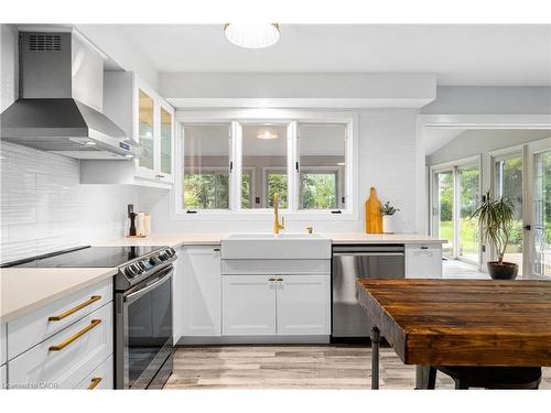 296 Edgehill Drive, Kitchener, ON - Indoor Photo Showing Kitchen With Upgraded Kitchen