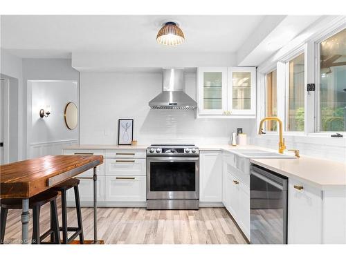 296 Edgehill Drive, Kitchener, ON - Indoor Photo Showing Kitchen With Upgraded Kitchen