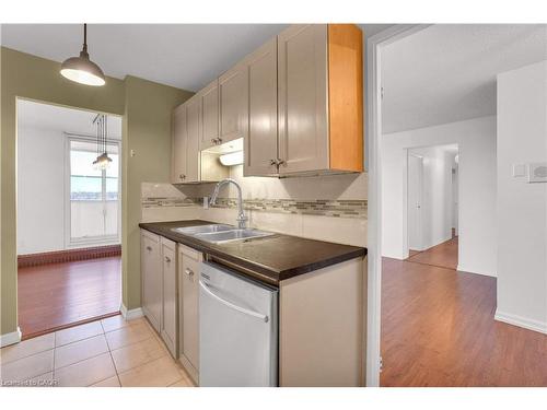 809-225 Harvard Place, Waterloo, ON - Indoor Photo Showing Kitchen With Double Sink